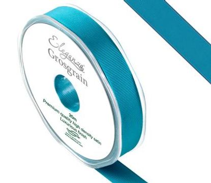 Eleganza Premium Grosgrain Ribbon 15mm x 20m Teal No.56 - Ribbons